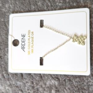 ⭐️ 5/ $25 Ardene 14k gold plated teddy bear necklace new